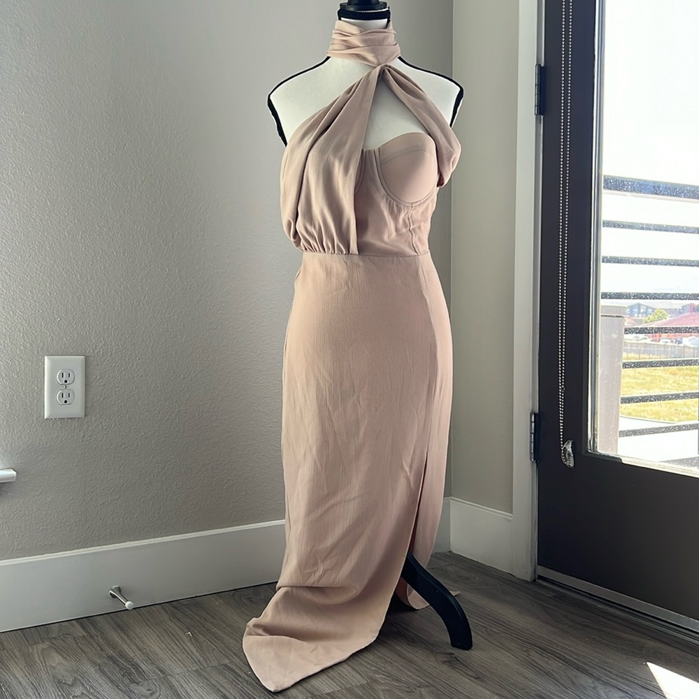 Misha Bustier Halter Dress